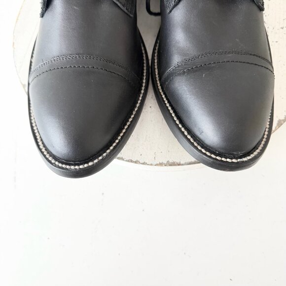 NEW Lane Mens Black Ankle Boots Size 13 Lace-up Short Boot Casual Leather Sole - Picture 6 of 11